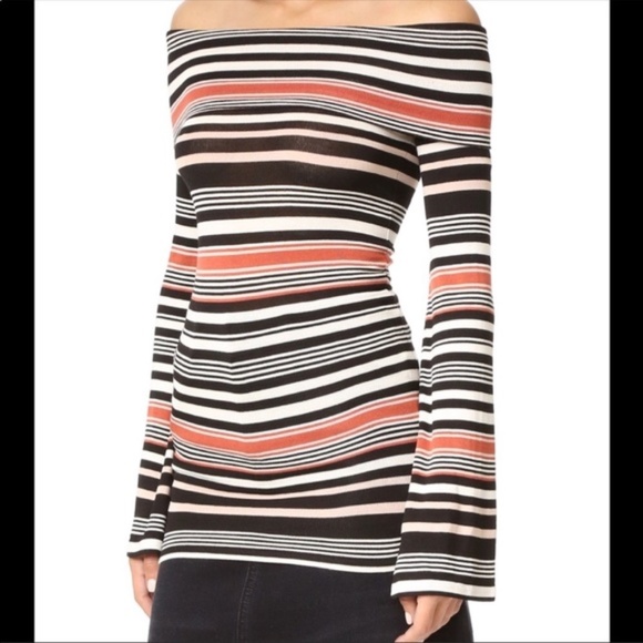 Free People Long sleeve Ribbed Top Size Medium - Picture 1 of 6